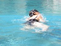 Sandi swimming for health