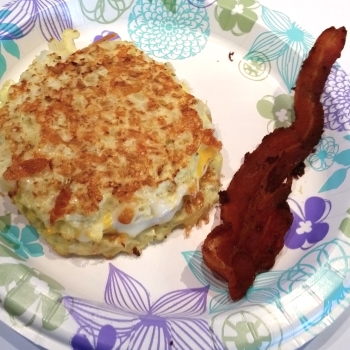 Grilled Cheese and Bacon on Cauliflower Toast