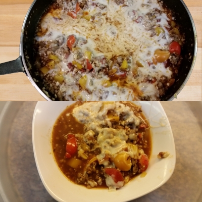 One Pot Turkey Unstuffed Peppers With Cauli Rice