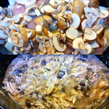 Portabella Mushroom Chicken Stew In The Crock Pot