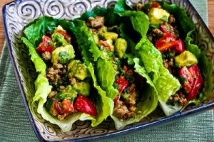 Turkey Tacos Wrapped In Lettuce Leaves